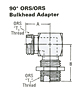 90o ORS-ORS Bulkhead Adp